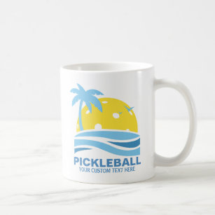 Pickleball Tropical Palm Tree Sun Ihren benutzerde Kaffeetasse