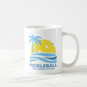 Pickleball Tropical Palm Tree Sun Ihren eigenen Te Kaffeetasse