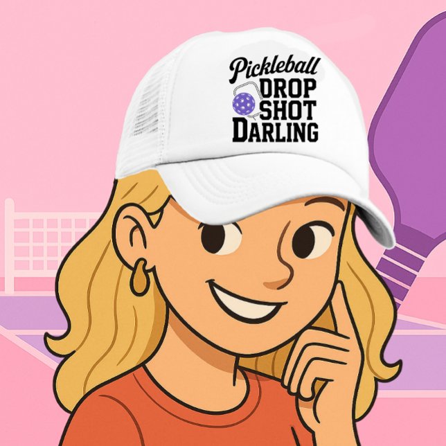 Pickleball Trucker Hut Drop Shot Darling Truckerkappe (PICKLEBALL TRUCKER HAT)