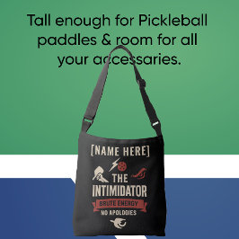 Pickleball-Umhängetasche mit Intimidator-Motiv Tragetaschen Mit Langen Trägern