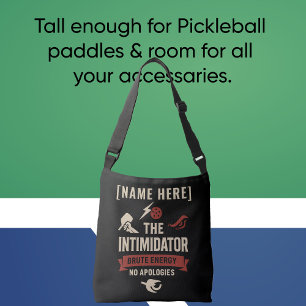 Pickleball-Umhängetasche mit Intimidator-Motiv Tragetaschen Mit Langen Trägern