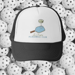 Pickleball und Martini Grafik Clubmütze Truckerkappe