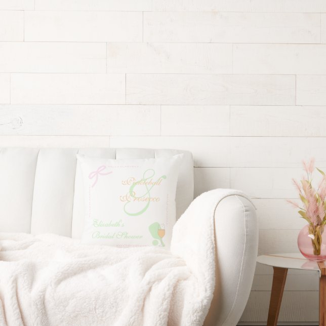 Pickleball- und Prosecco-Brautjunggesellinnenabsch Kissen (Liege)