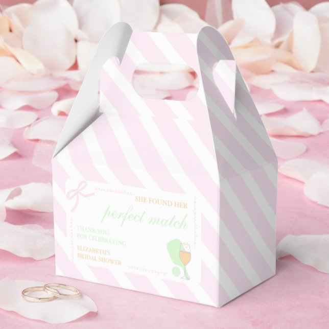 Pickleball und Prosecco-Brautparty Geschenkschachtel (Hochzeit)