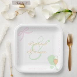 Pickleball- und Prosecco-Junggesellinnenabschied Pappteller