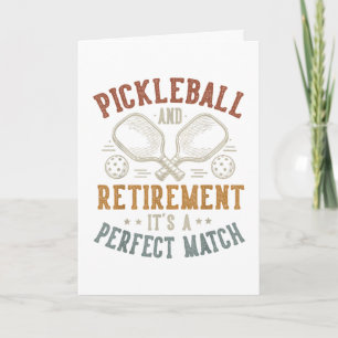 Pickleball und Ruhestand Es ist eine perfekte Über Feiertagskarte