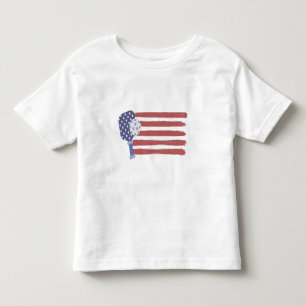 Pickleball US-Flagge - Amerikanischer Patriotische Kleinkind T-shirt