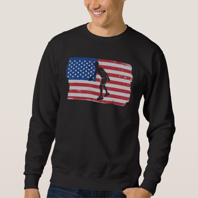 Pickleball USA American Flag Sweatshirt (Vorderseite)