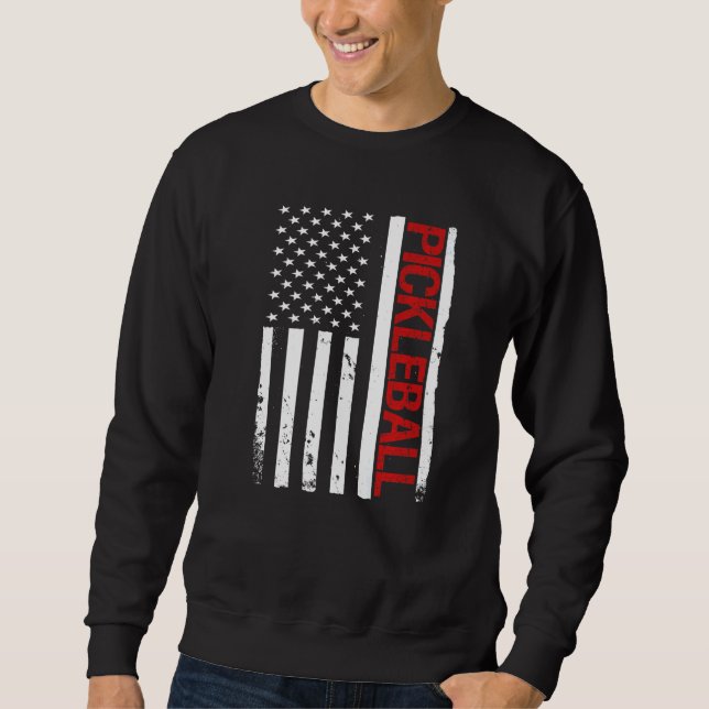 Pickleball USA American Flag Sweatshirt (Vorderseite)