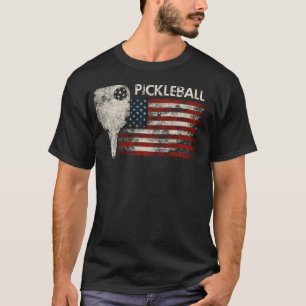 Pickleball USA Flag - Funny Sports T-Shirt