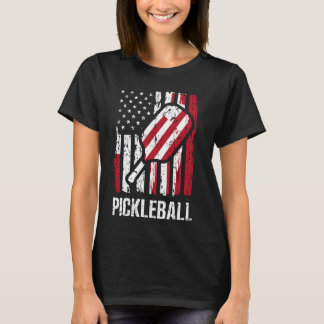 Pickleball USA - US-Flagge Pickleball Player, Padd T-Shirt