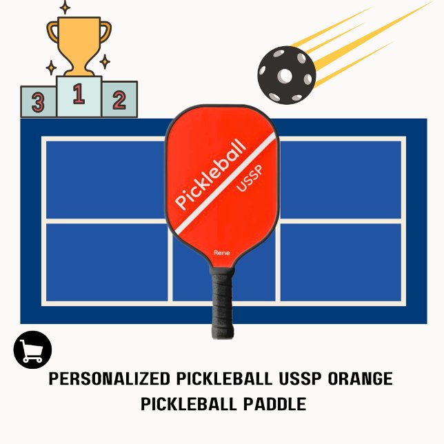 Pickleball USSP Name Orange Pickleball Schläger (Pickleball USSP Name Orange Pickleball Paddle)
