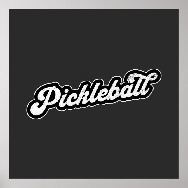 Pickleball Vintag Retro Poster (Vorne)