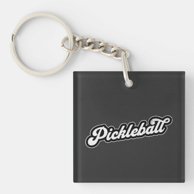 Pickleball Vintag Retro Schlüsselanhänger (Vorderseite)