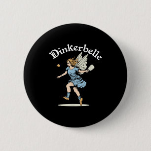 Pickleball Vintage Fee Fairy Dinkerbelle Frauen Button