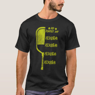 Pickleball Vintage Mein Perfekter Tag Aufwachen Pi T-Shirt