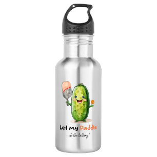 Pickleball Wasserflasche, lustig, Niedliches Pickl Edelstahlflasche