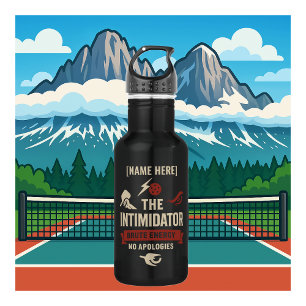 Pickleball-Wasserflasche mit The Intimidator Edelstahlflasche