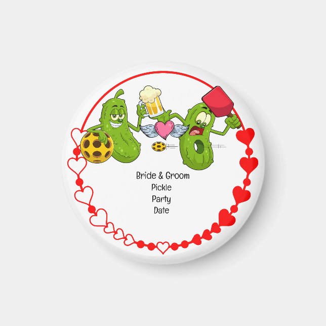 Pickleball Wedding Magnet (Vorne)