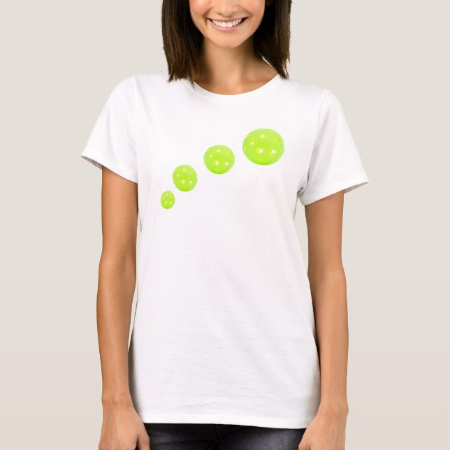 Pickleball Weibliches Tshirt Weiß (Vorderseite)