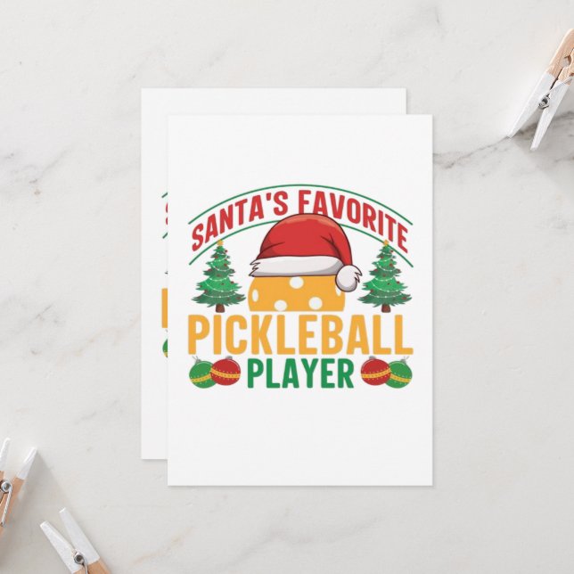 Pickleball Weihnachten (Vorderseite/Rückseite Beispiel)