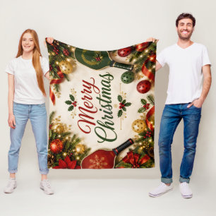 Pickleball-Weihnachten auf dem Court Fleecedecke