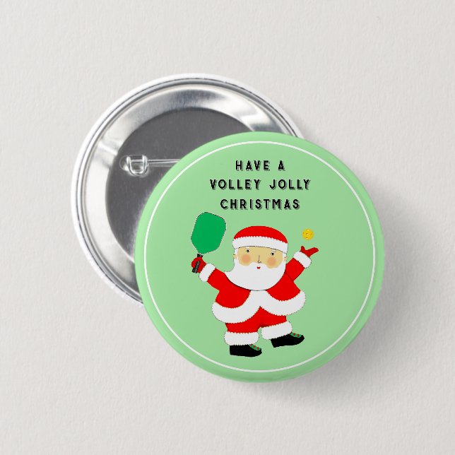 Pickleball Weihnachten Button (Vorne & Hinten)