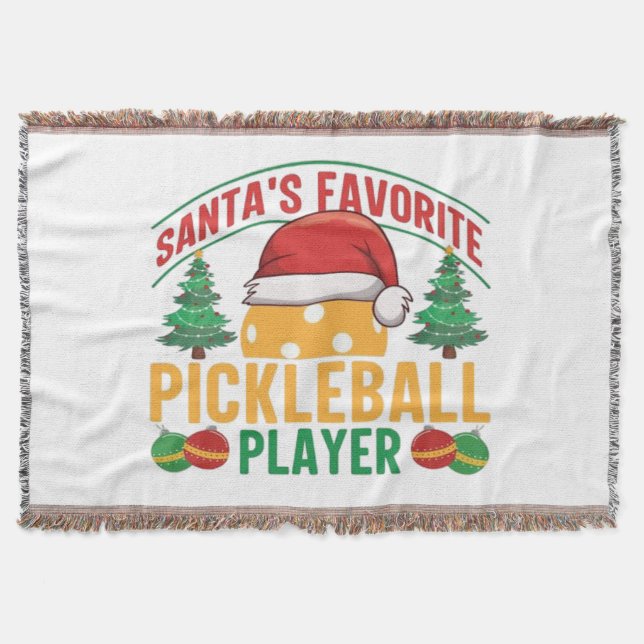 Pickleball Weihnachten  Decke (Vorderseite)