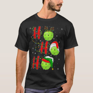 Pickleball Weihnachten Funny Weihnachtsmannmütze H T-Shirt