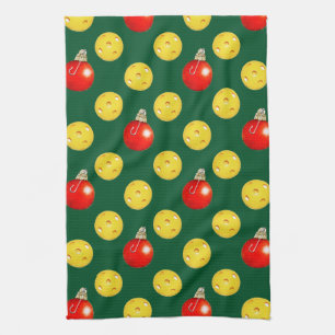 Pickleball Weihnachten Geschirrtuch