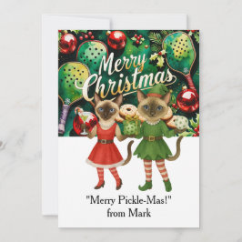 PICKLEBALL Weihnachten mit dem Text "Merry Pickle-