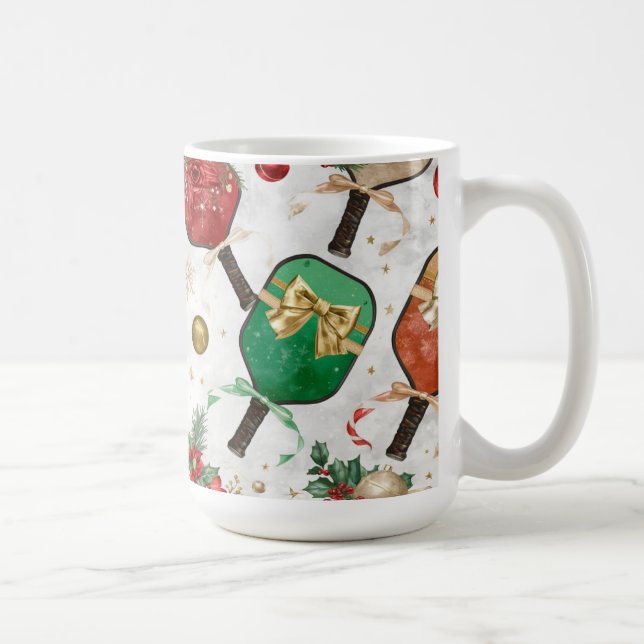 Pickleball Weihnachten mit Paddle  Kaffeetasse (Rechts)