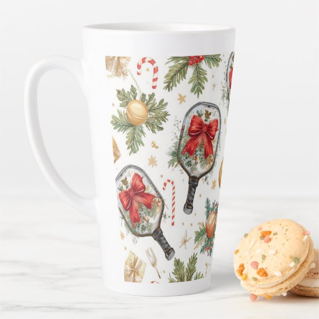 Pickleball Weihnachten mit Paddle  Milchtasse (Beispiel)
