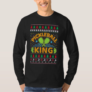 Pickleball Weihnachten Pickle Ball Hässlicher Weih T-Shirt