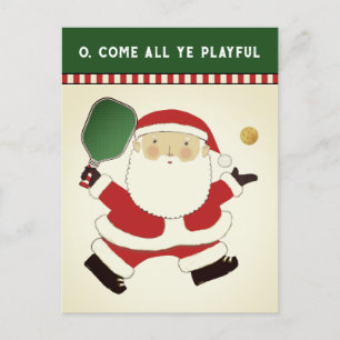 Pickleball Weihnachten Postkarte