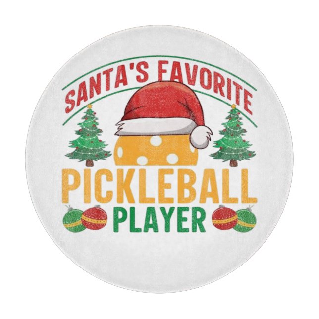 Pickleball Weihnachten Schneidebrett (Vorderseite)
