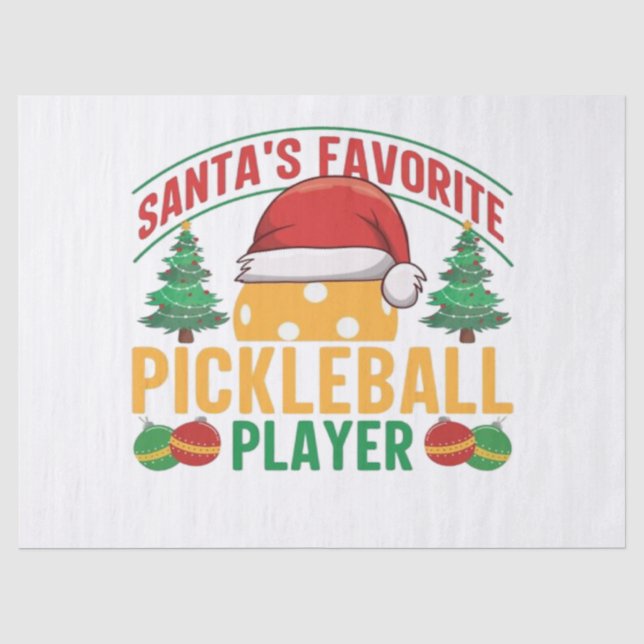 Pickleball Weihnachten Seidenpapier (Vorderseite)