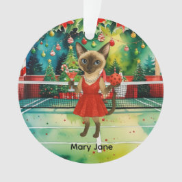 Pickleball Weihnachten Thema für Cat Lovers Ornament
