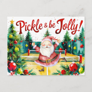 Pickleball Weihnachten Thema mit dem Weihnachtsman
