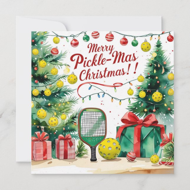 Pickleball Weihnachten Thema mit dem Weihnachtsman (Vorderseite)