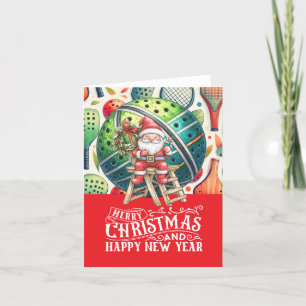 Pickleball Weihnachten Thema mit dem Weihnachtsman