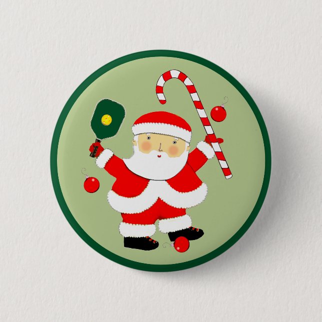 Pickleball Weihnachts-Kleine Geschenke Button (Vorderseite)