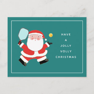 Pickleball Weihnachts-Postkarte Feiertagspostkarte