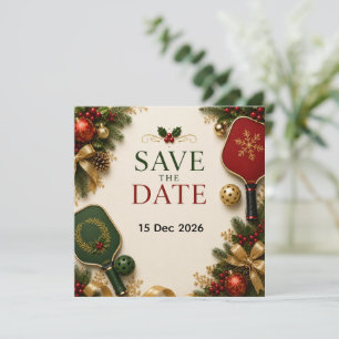 Pickleball Weihnachts-Thema Save The Date