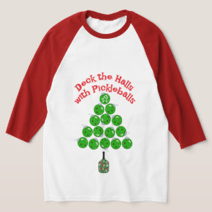 Pickleball-Weihnachtsbaum den Saal schmücken T-Shirt