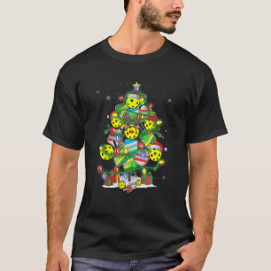 Pickleball Weihnachtsbaum Santa Pickleball T-Shirt