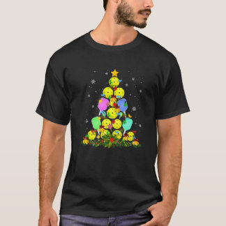Pickleball Weihnachtsbaum Santa Pickleball X-Mas L T-Shirt