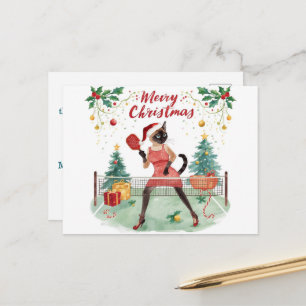 Pickleball-Weihnachtsfeier Design Frohe Weihnachte Postkarte
