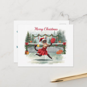 Pickleball-Weihnachtsfeier Design Frohe Weihnachte Postkarte