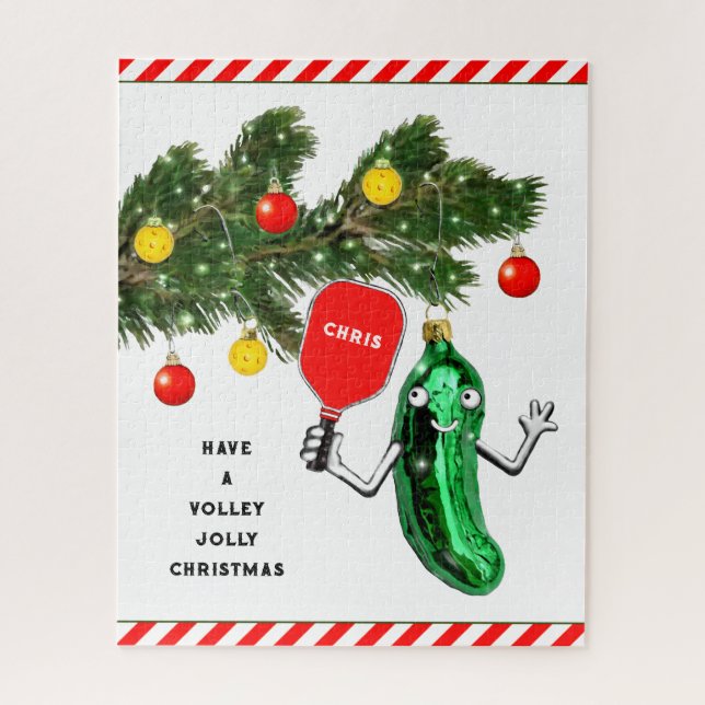 Pickleball Weihnachtsfeiertag Puzzle (Vertikal)